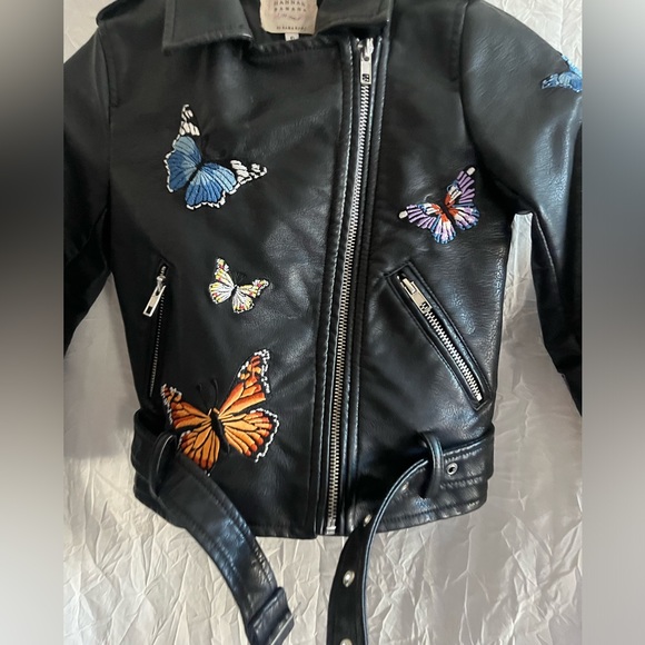 Hannah Banana Faux Leather Butterfly Motorcycle Jacket 🌵6 - Picture 2 of 14